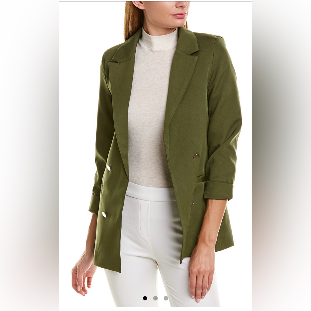 Evia Double-Breasted Button Jacket